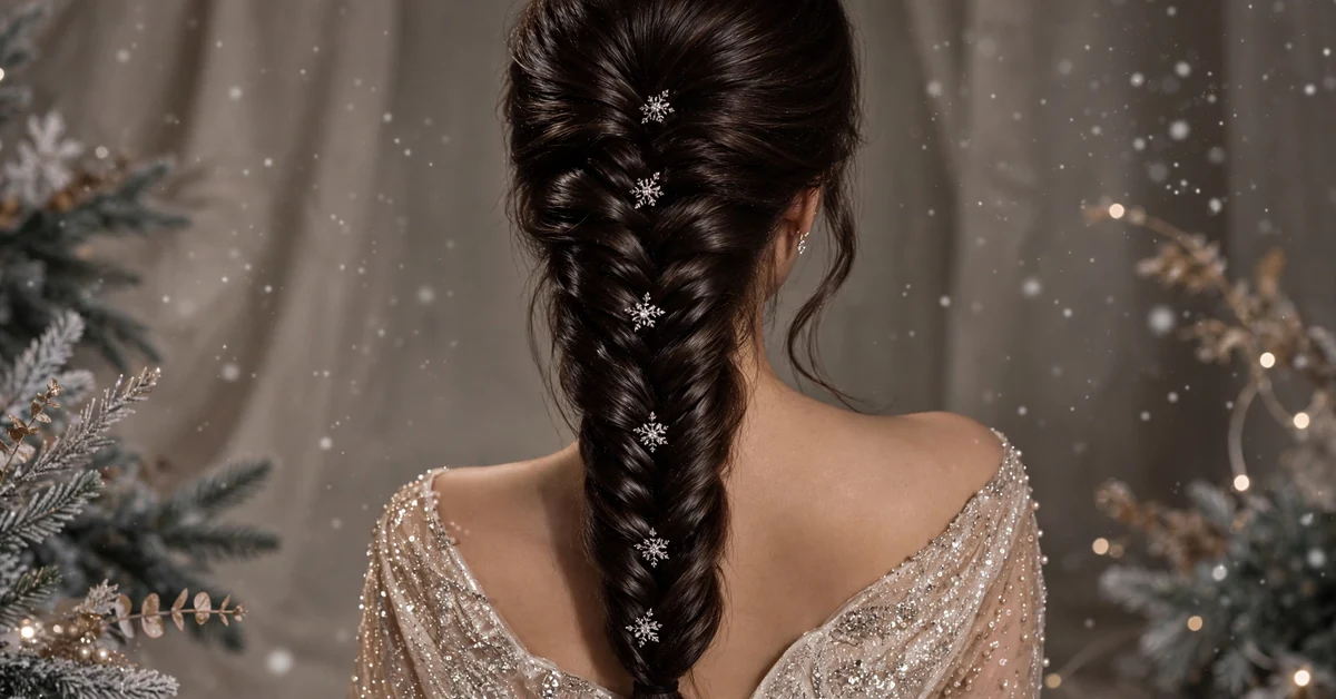 Jeweled Snowflake Braid Hair