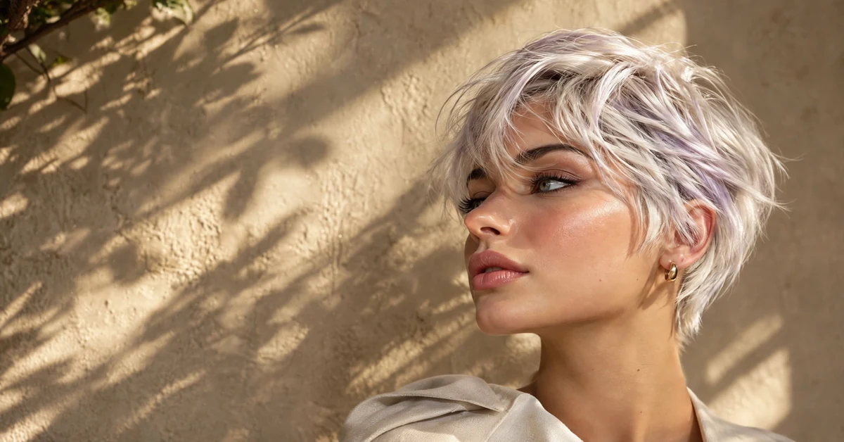 Platinum Lavender Pastel Pixie | Sun-Lit Aesthetic