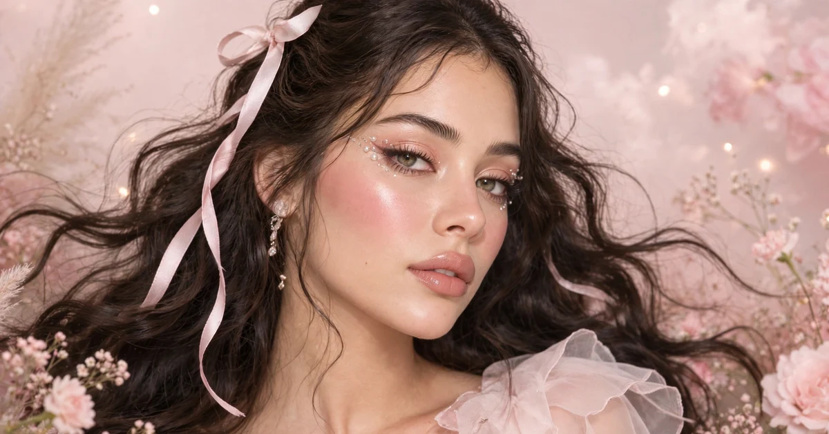 Pearl & Rhinestone Eye Makeup – Winter Glam Beauty Ideas