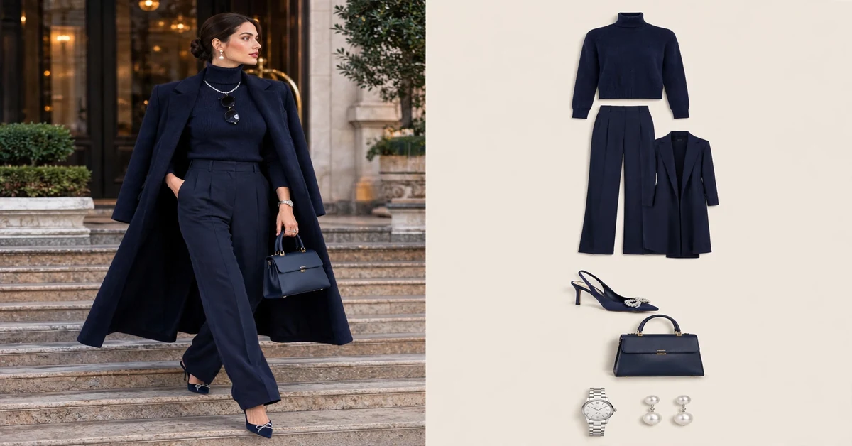Pure Sophistication in Navy: The Ultimate Quiet Luxury Blue Outfit