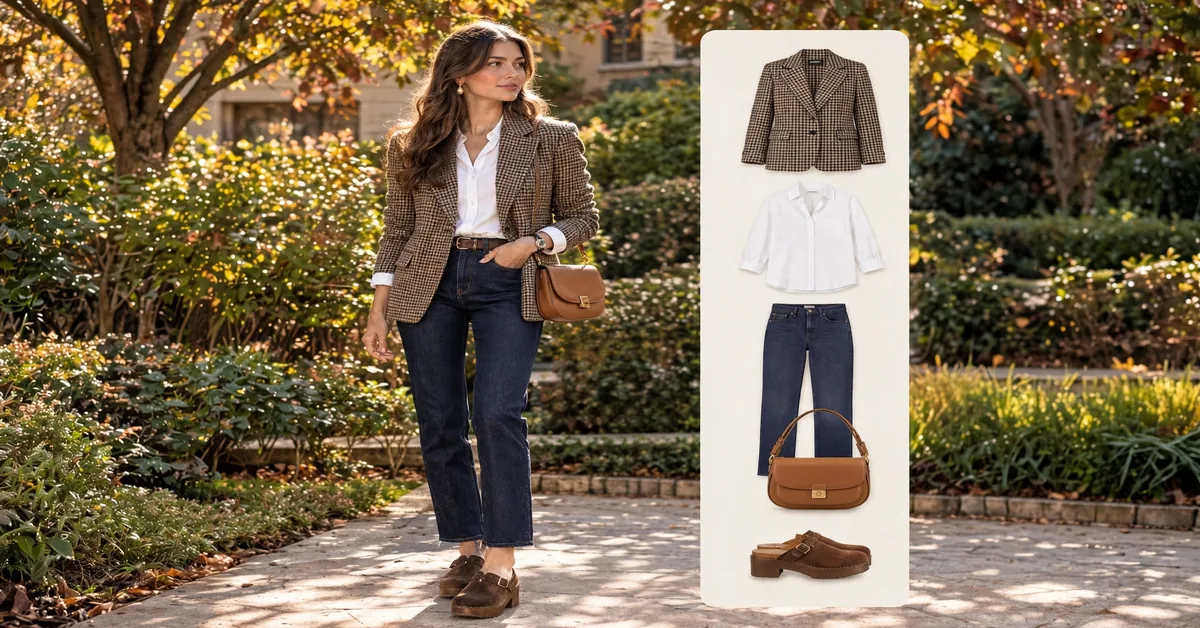 Classic Heritage Checked Blazer & Crisp White Shirt