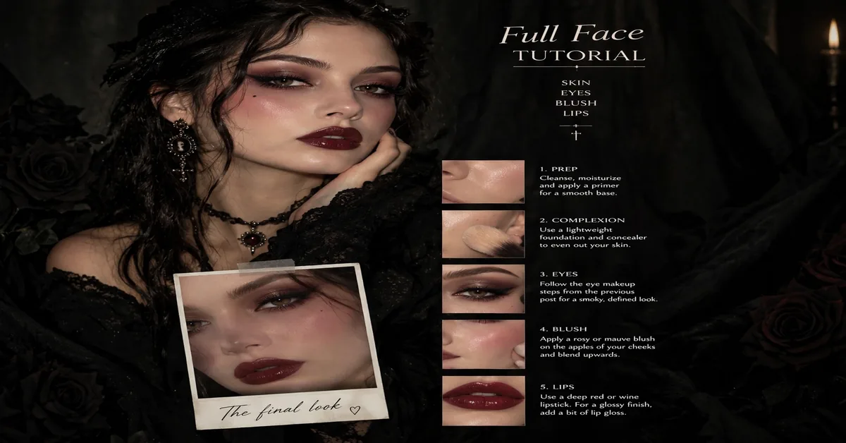 Full Face Gothic Makeup Tutorial 🖤 | Dark Romantic Makeup Look