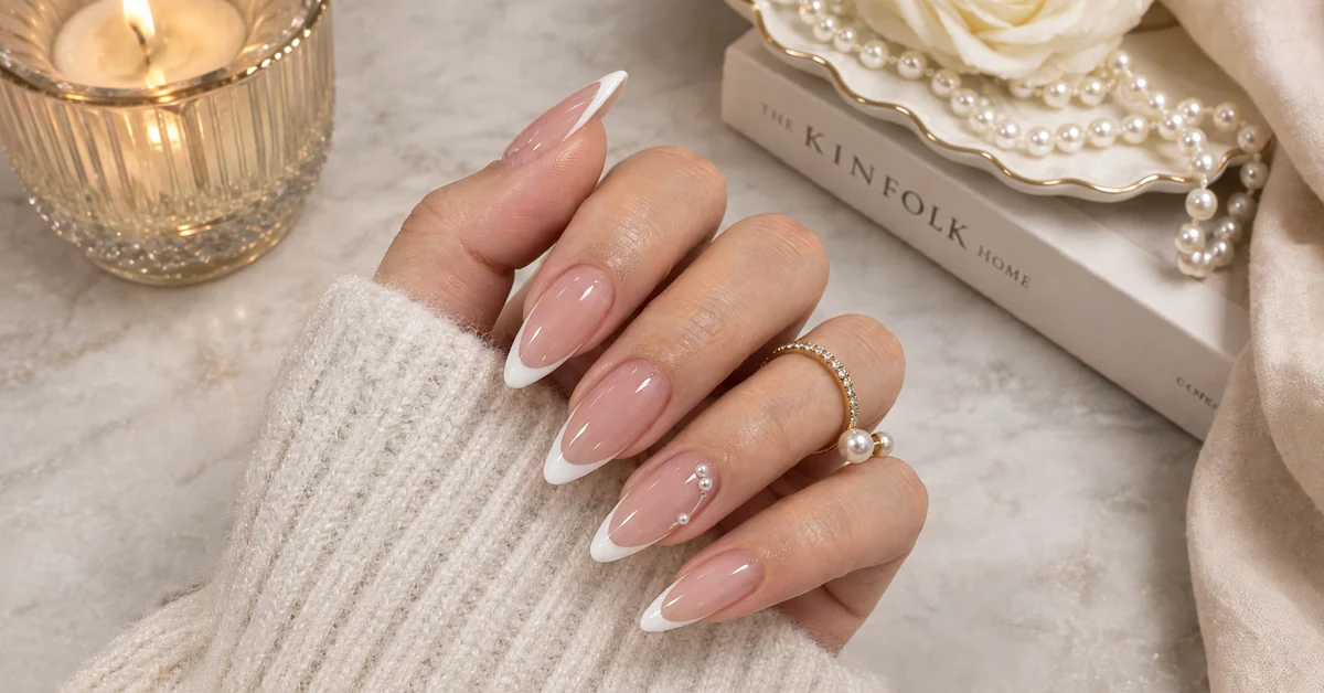 Pearl White French Tip Nails - Classy and Elegant - elegant nail designs
