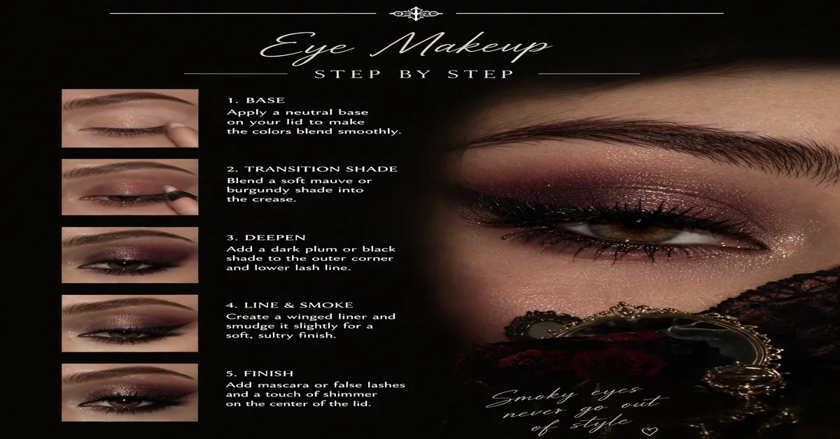 Gothic Smoky Eye Makeup Tutorial 🖤 | Step-by-Step Dark Eye Look