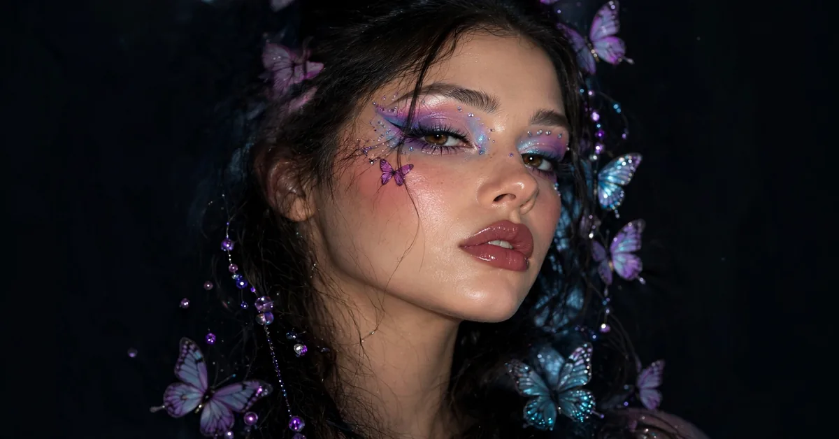 Colorful Fantasy Makeup Tutorial 🦋 | Creative Eye Makeup