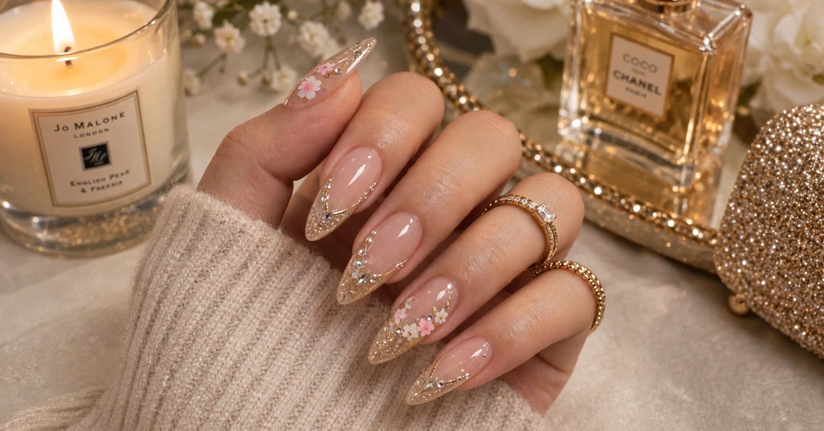Korean Pink Jelly Nails - elegant nail designs