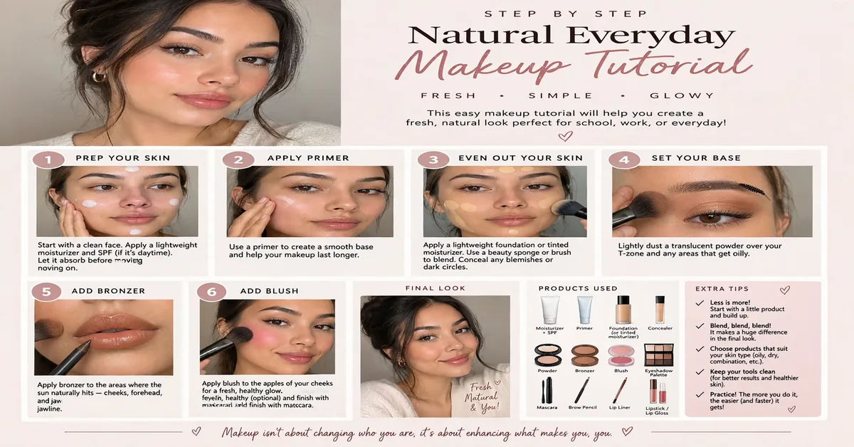 Sun-Kissed Makeup Tutorial ☀️ | Easy Natural Glowy Makeup Look