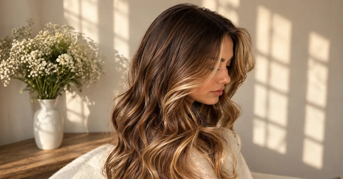 Honey Caramel Balayage Ideas for Long Hair | Warm Blonde Hair Color