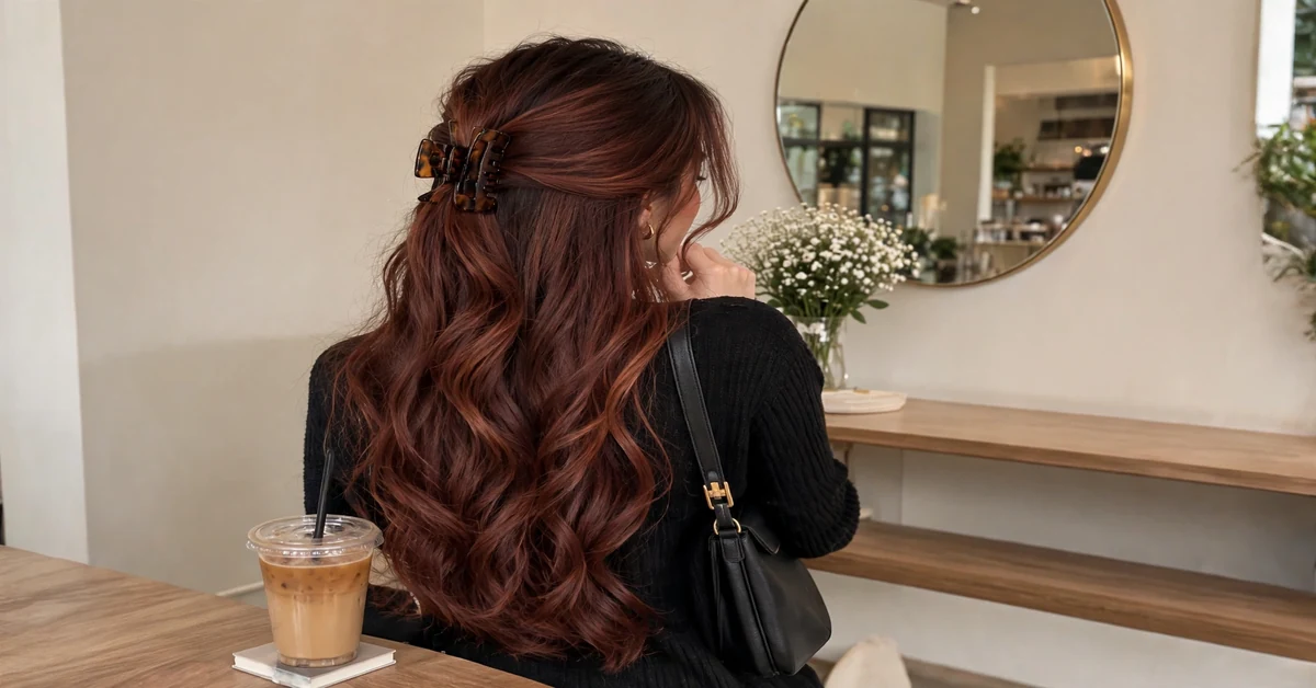 Cinnamon Auburn Long Hair | Rich Copper Red Waves — almond nail designs