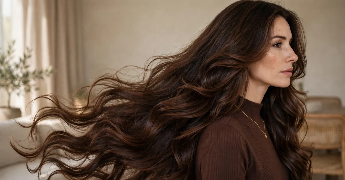 Rich Chocolate Brown Hair for a Glossy Elegant Look