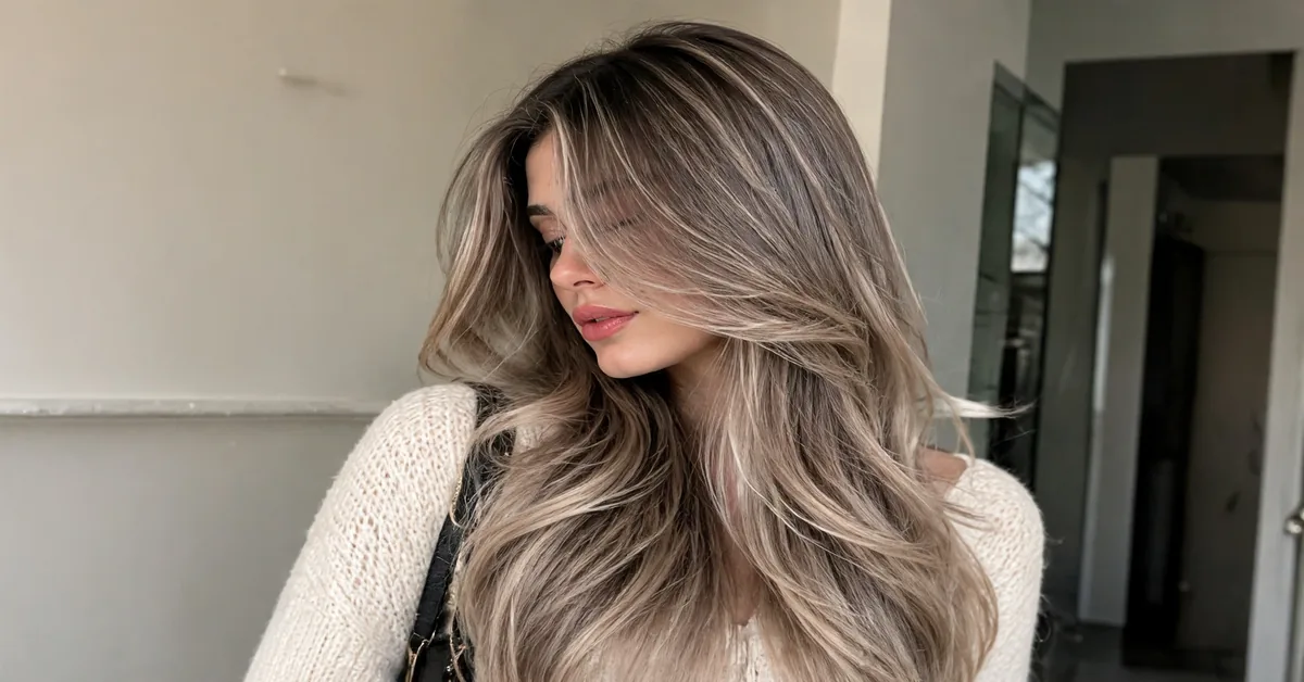 Ash Blonde Balayage for Long Hair | Chic Hair Color Inspiration