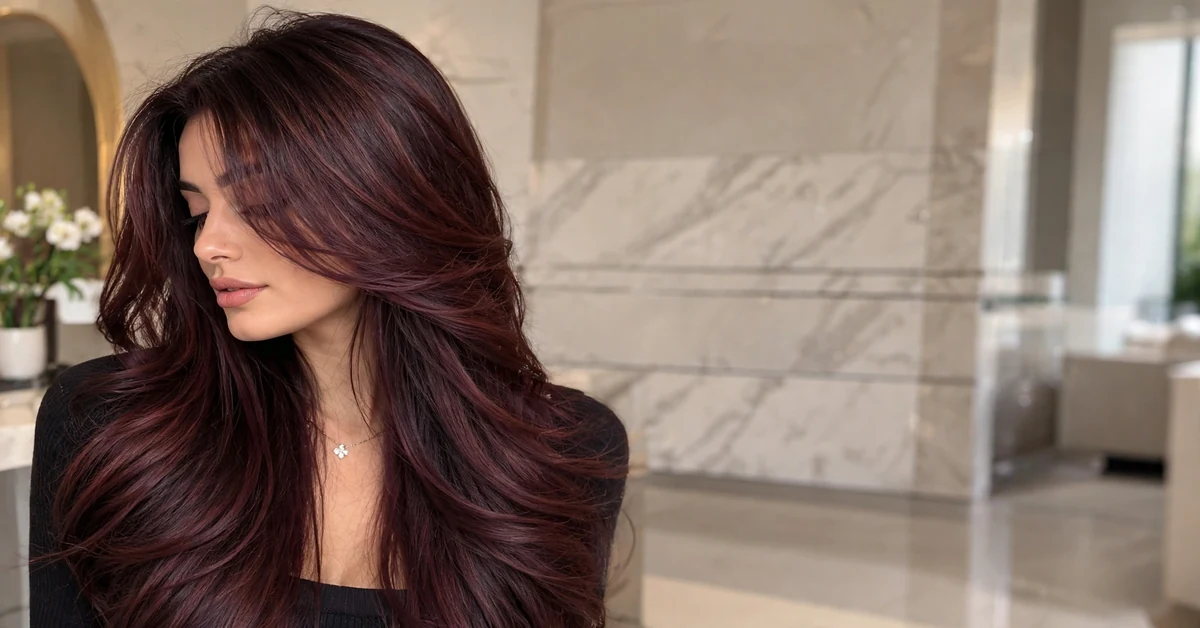 Deep Burgundy Plum Hair for a Rich, Sophisticated Look — almond nail designs