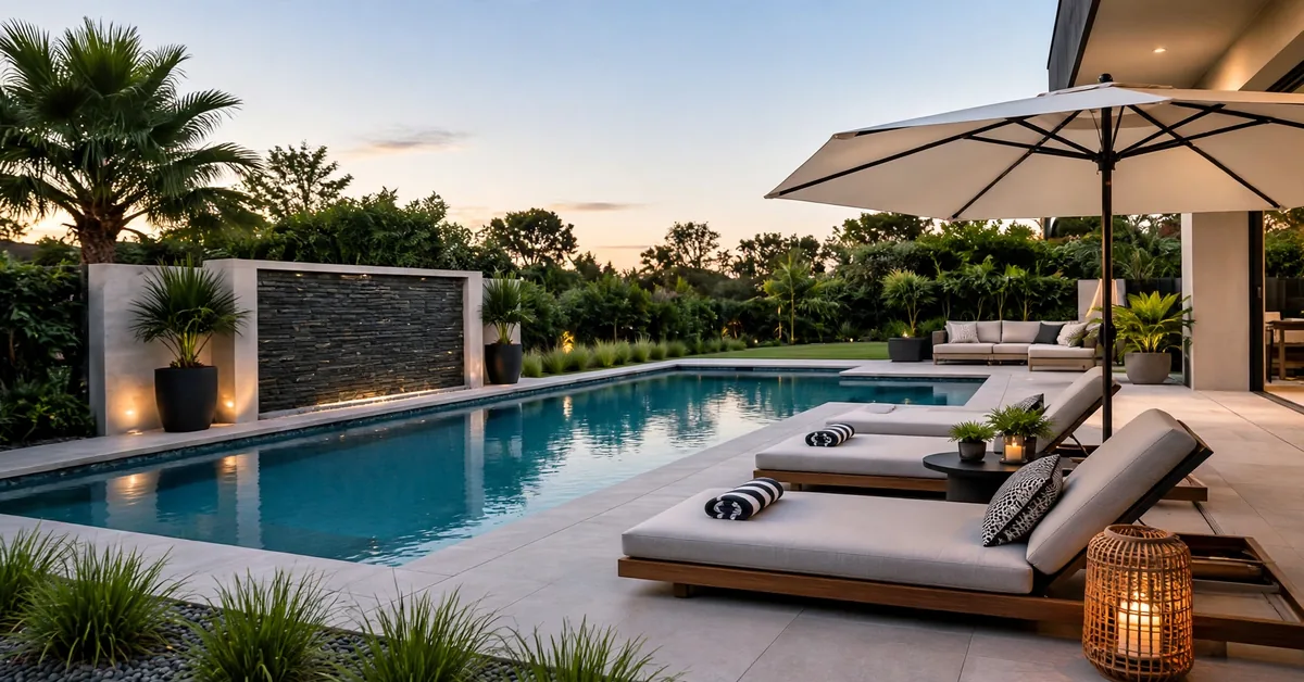 Luxury Poolside Lounge Ideas with Elegant Outdoor Furniture
