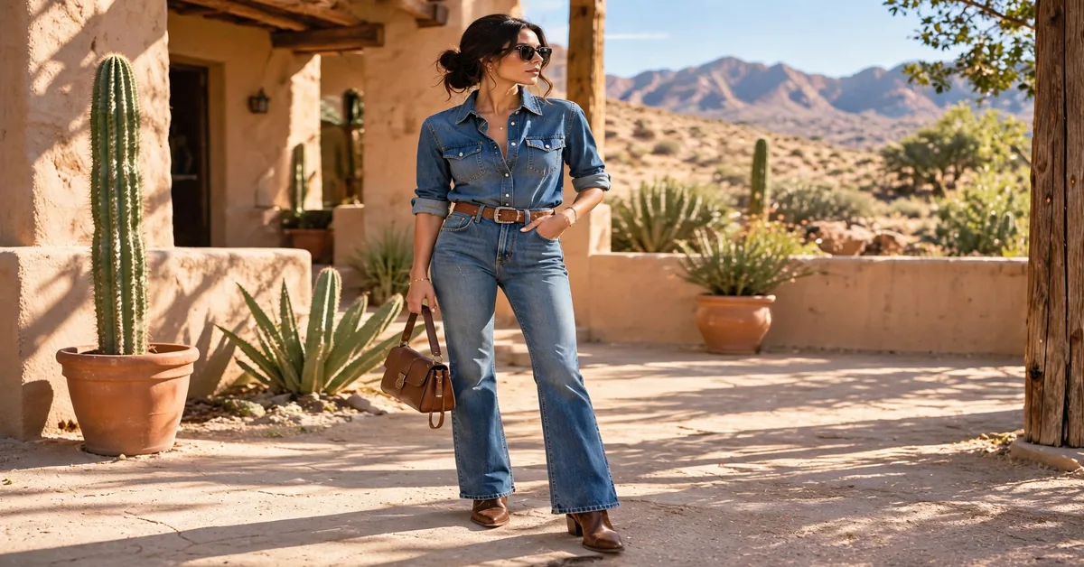 Denim Western Outfit for Women | Chic Cowboy Style