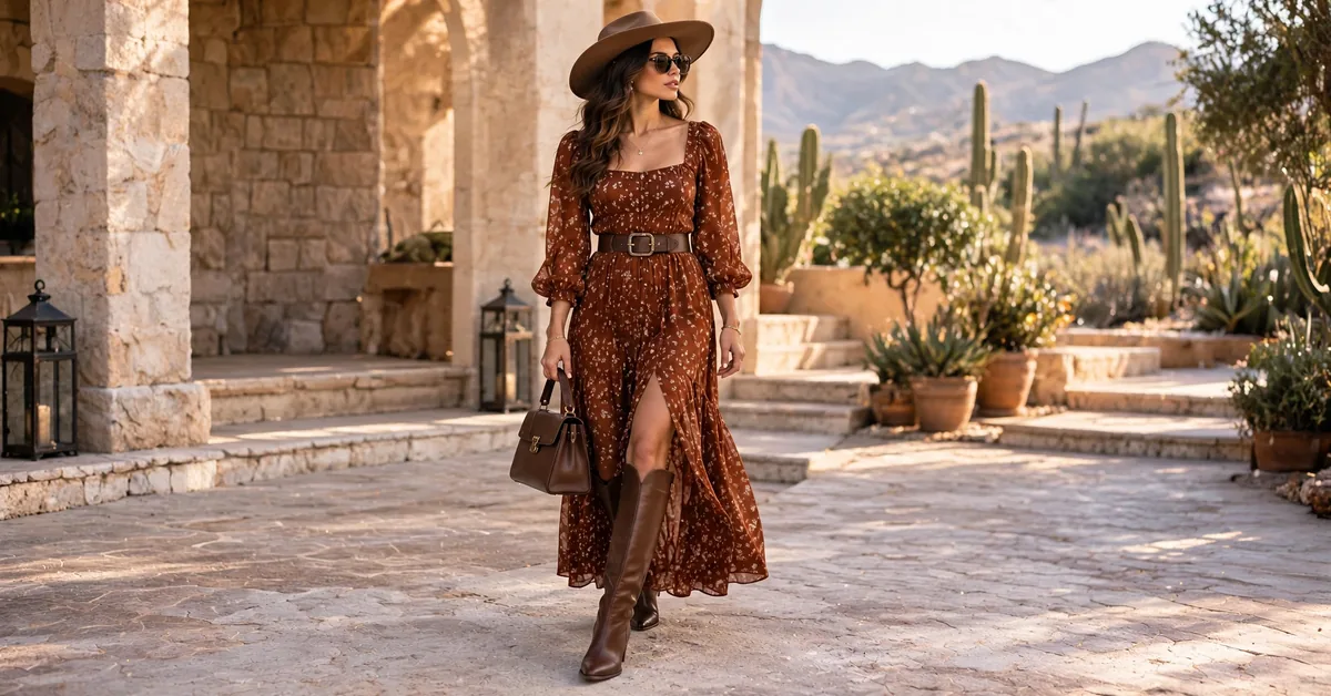 Elegant Western Dress Outfit | Western-Inspired Style for Women